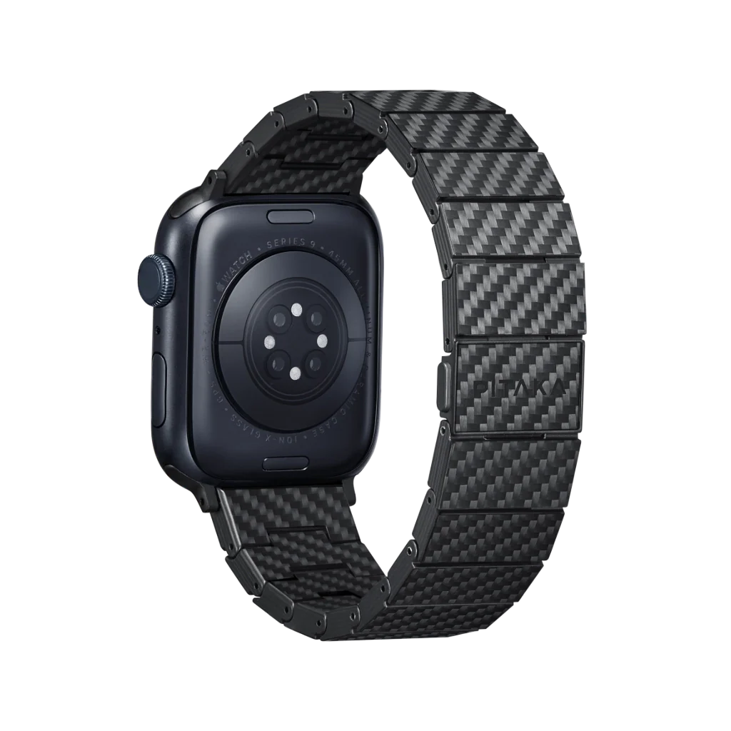 PITAKA Bracelet en fibre de carbone pour Apple Watch Modern Black/Grey
