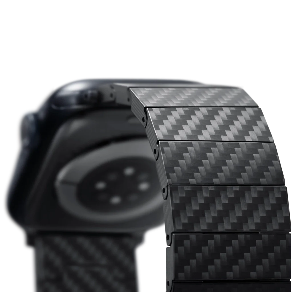 PITAKA Bracelet en fibre de carbone pour Apple Watch Modern Black/Grey
